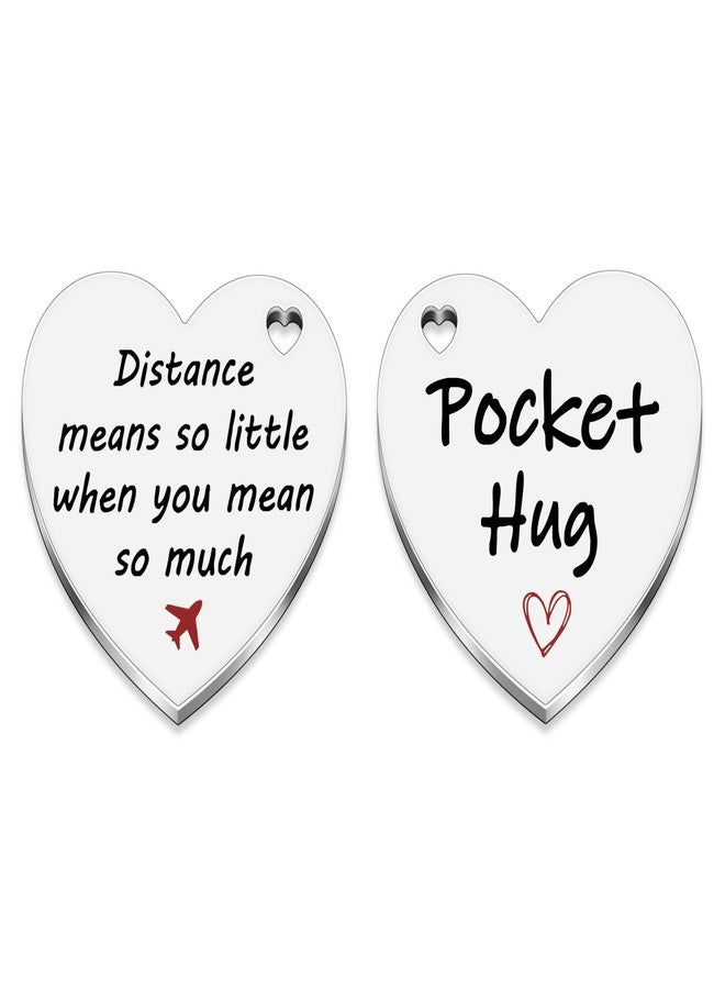 AOBIURV Long Distance Relationship Gifts Stocking Stuffers For Girlfriend Boyfriend Couples Keychains For Him Her Pocket Hug Heart Keyring for Boyfriend Girlfriend Friend Birthday Anniversary Valentines Gift - Image 2